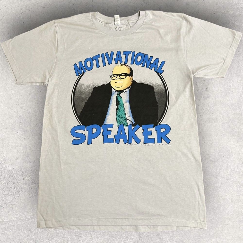 Motivational Speaker T-Shirt Chris Farley Matt Foley‎ Saturday Night Live Gray